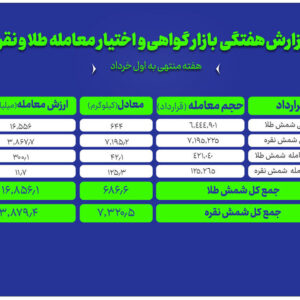 نگاهی به معاملات طلا و نقره در بازار گواهی و اختیار معامله